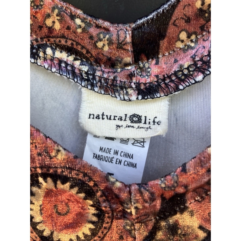 Natural Life Velour Boho Harem Jumpsuit Women's Size L - Medallion Print - Picture 6 of 7
